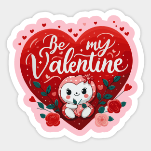 Valentine - Be Mine on Valentine Sticker
